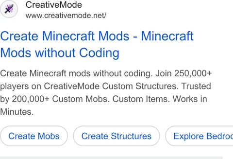 An ad CreativeMode is running