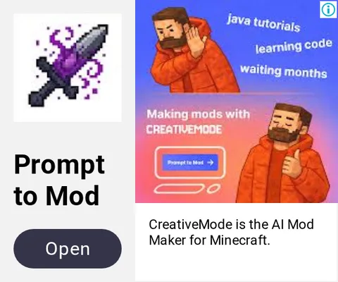 An ad CreativeMode is running