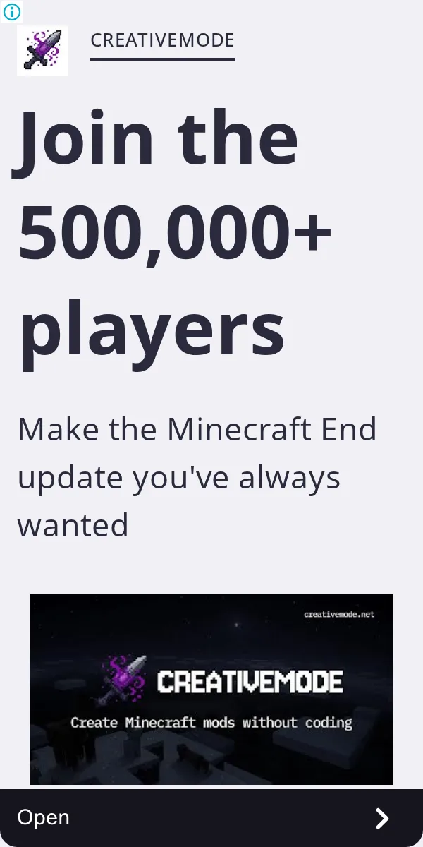 An ad CreativeMode is running