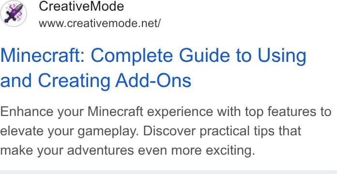 An ad CreativeMode is running