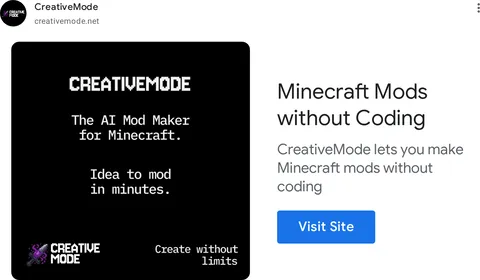 An ad CreativeMode is running