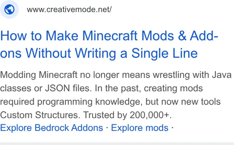 An ad CreativeMode is running
