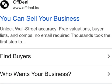 An ad OffDeal is running