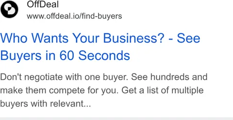An ad OffDeal is running