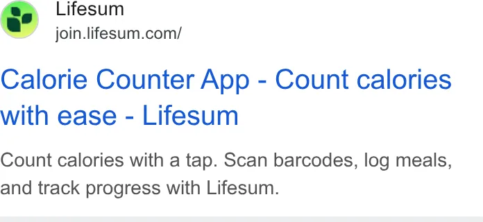 An ad Lifesum is running
