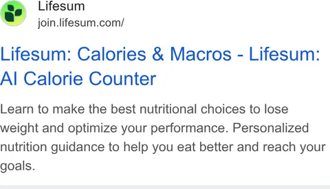 An ad Lifesum is running