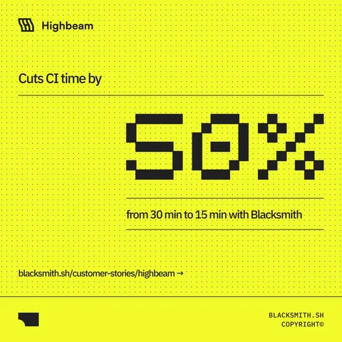 An ad Blacksmith is running