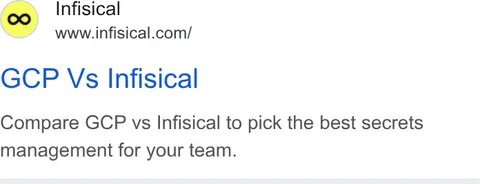An ad Infisical is running