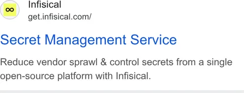 An ad Infisical is running