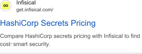 An ad Infisical is running