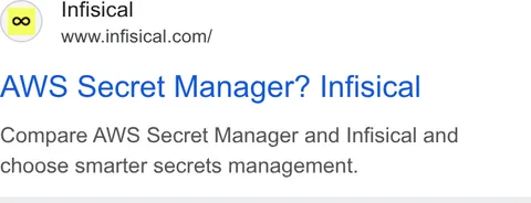 An ad Infisical is running