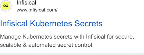An ad Infisical is running