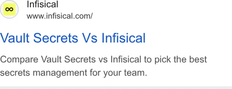 An ad Infisical is running