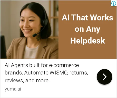 An ad Yuma AI is running
