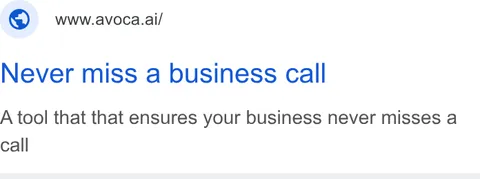 An ad Avoca AI is running