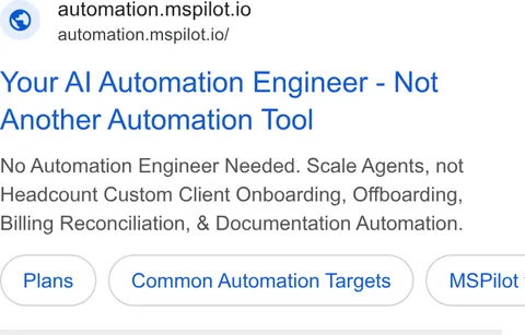 An ad MSPilot is running