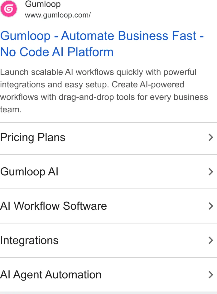 An ad Gumloop: Build AI agents for work is running