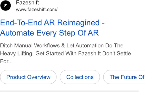 An ad Fazeshift is running