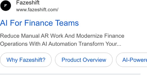 An ad Fazeshift is running