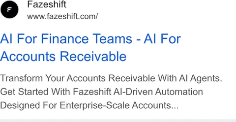 An ad Fazeshift is running