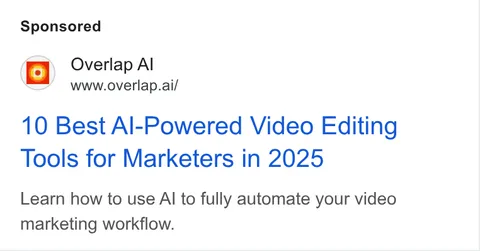 An ad Overlap is running