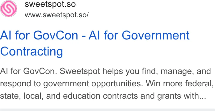 An ad Sweetspot is running