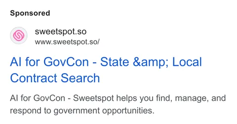 An ad Sweetspot is running