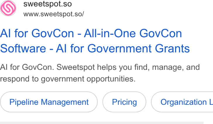 An ad Sweetspot is running