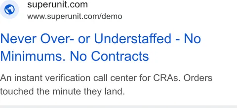 An ad Superunit is running