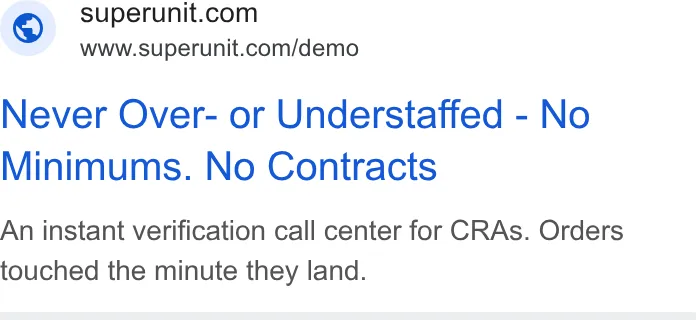 An ad Superunit is running
