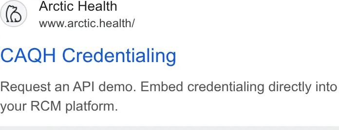 An ad Arctic Health is running