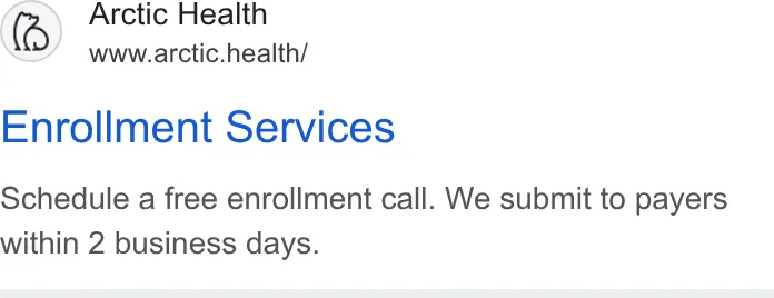 An ad Arctic Health is running