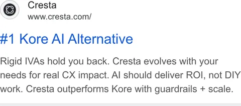 An ad Cresta is running