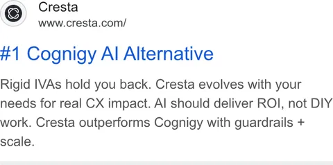 An ad Cresta is running