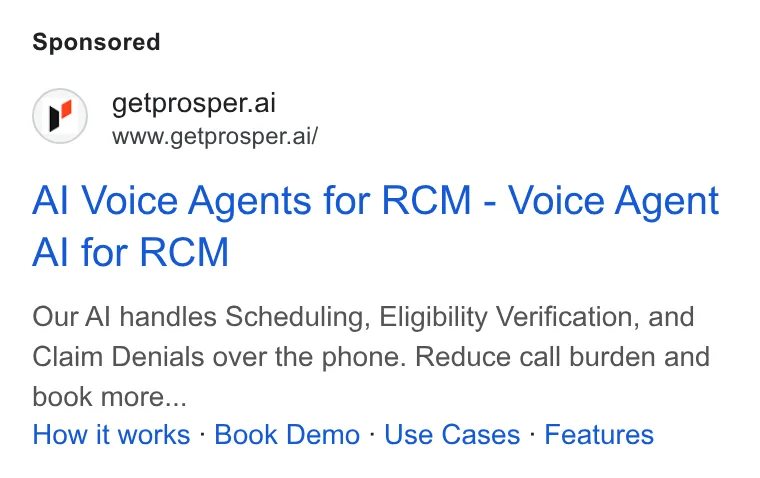 An ad Getprosper is running