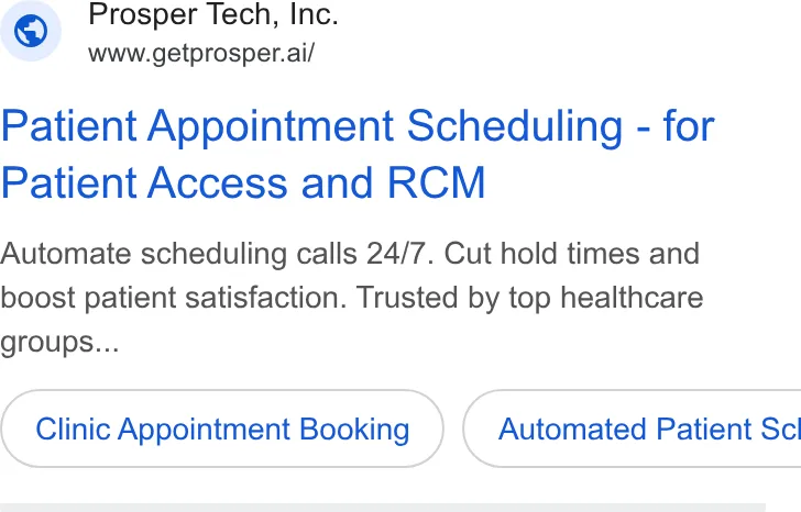 An ad Getprosper is running