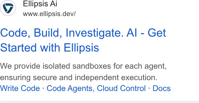 An ad Ellipsis is running