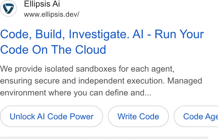 An ad Ellipsis is running