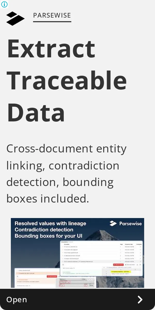 An ad Parsewise is running