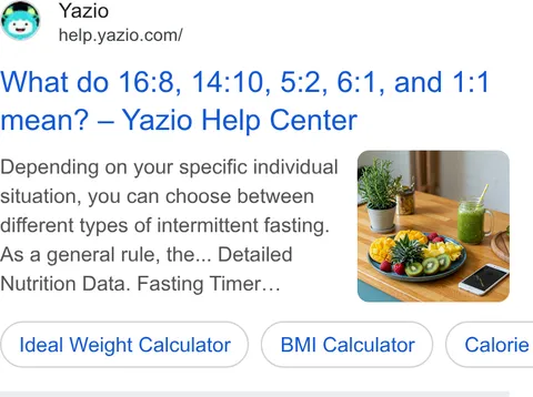 An ad Yazio is running