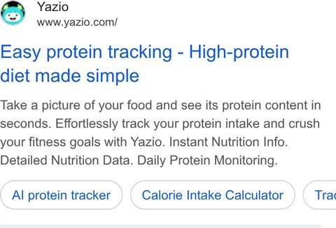An ad Yazio is running
