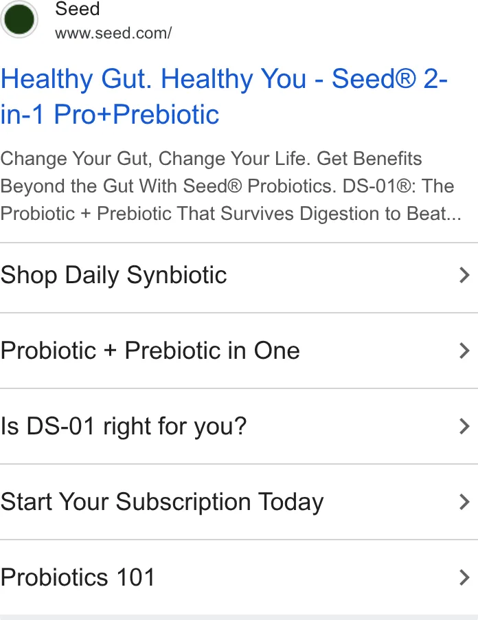 An ad Seed is running