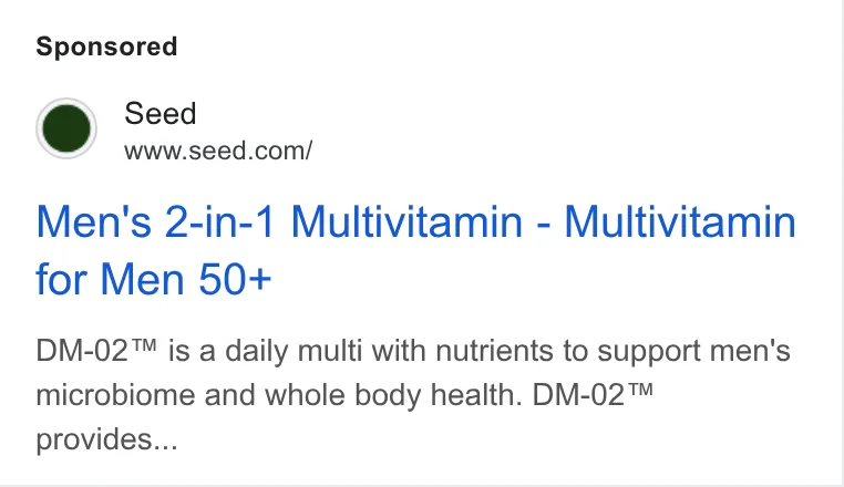 An ad Seed is running