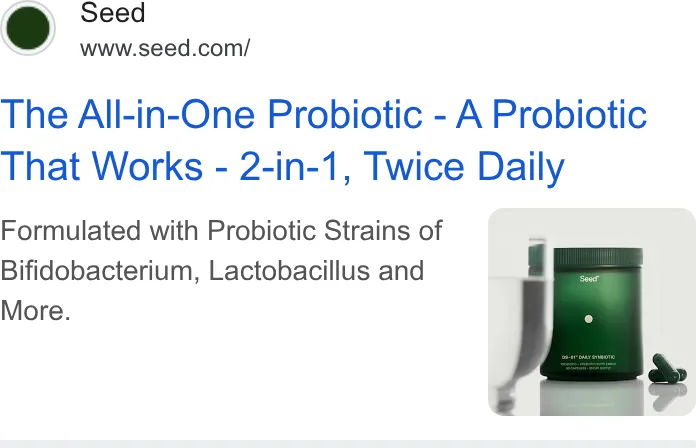 An ad Seed is running
