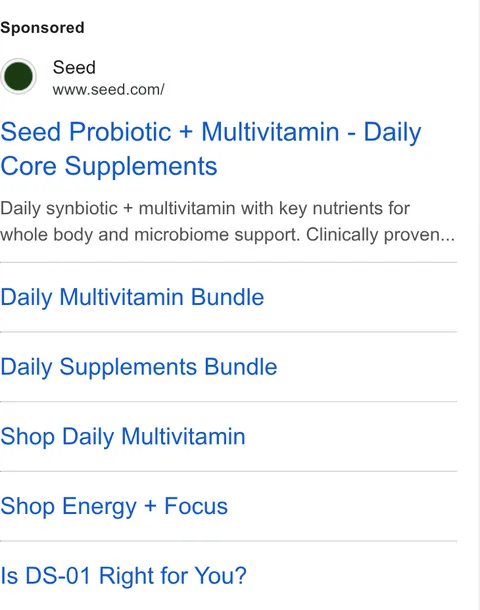 An ad Seed is running