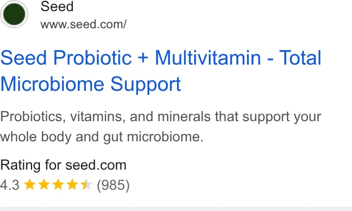 An ad Seed is running