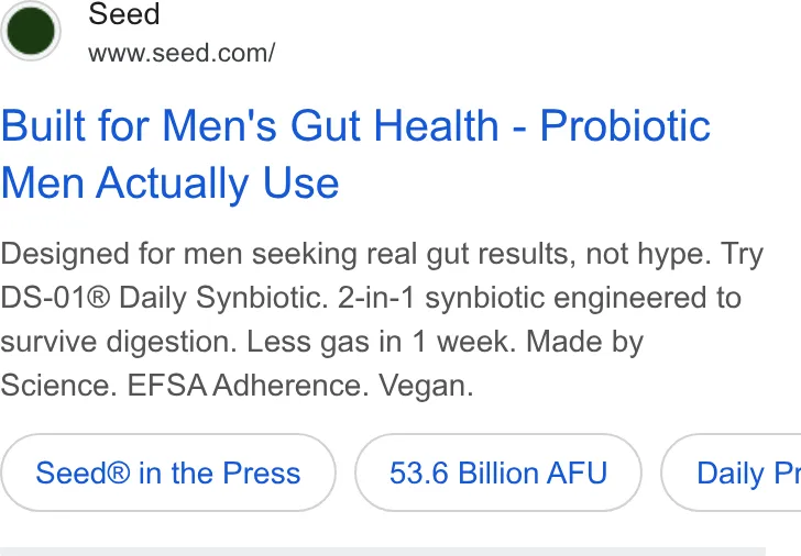 An ad Seed is running