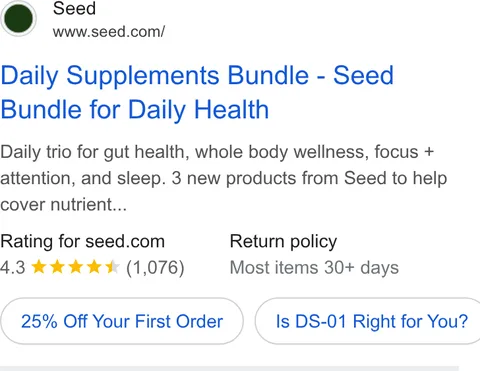 An ad Seed is running