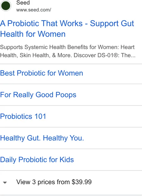 An ad Seed is running