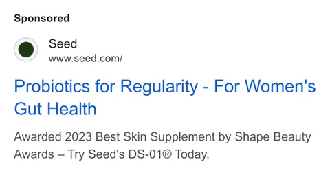 An ad Seed is running